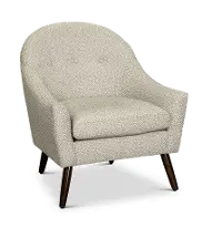 Modern Light Gray Upholstered Accent Chair - Carly