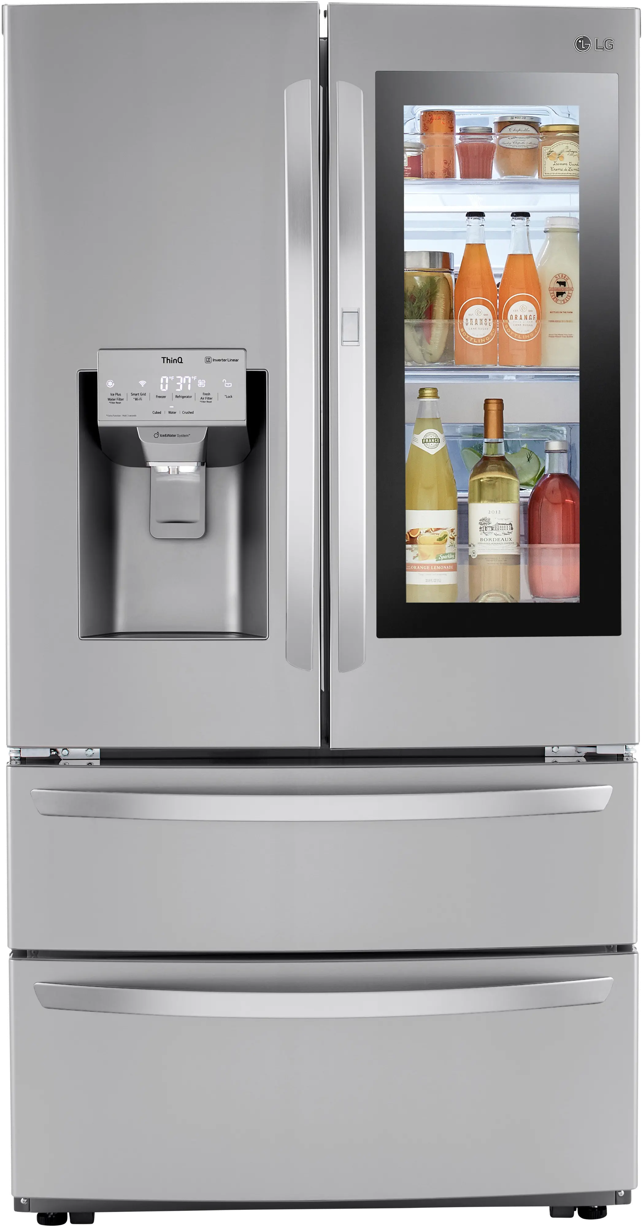 LRMVS2806S LG 28 cu ft 4 Door Refrigerator - Stainless Steel-2