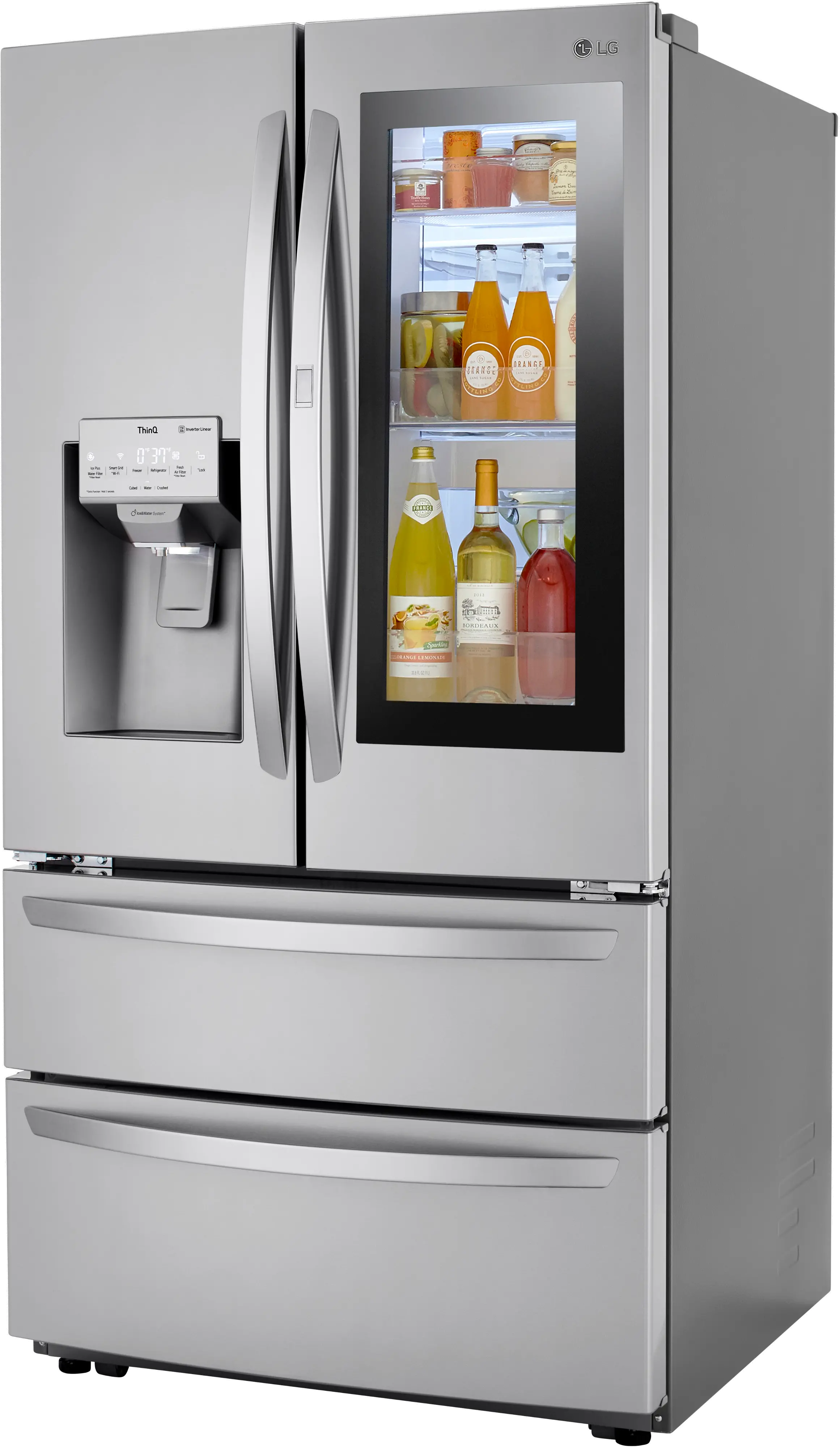 LRMVS2806S LG 28 cu ft 4 Door Refrigerator - Stainless Steel-3