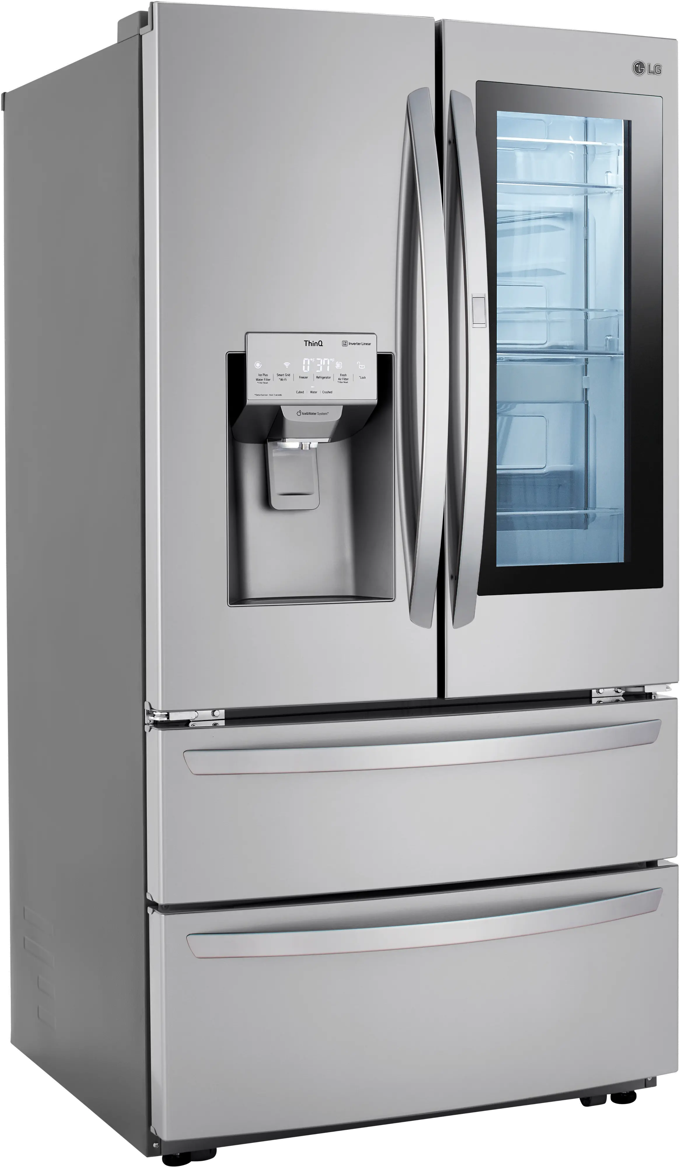 LRMVS2806S LG 28 cu ft 4 Door Refrigerator - Stainless Steel-4