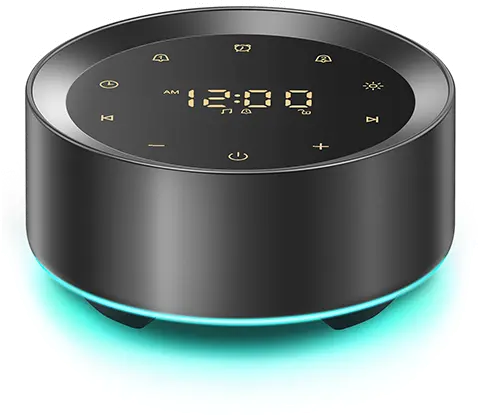 Letsfit Sound Machine with Alarm Clock- Black-1