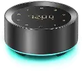 Letsfit Sound Machine with Alarm Clock- Black