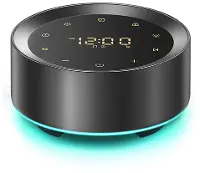 Letsfit Sound Machine with Alarm Clock- Black