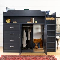 12395 Contemporary Blue Twin Loft Bed - Asten-2