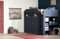 12395 Contemporary Blue Twin Loft Bed - Asten-4
