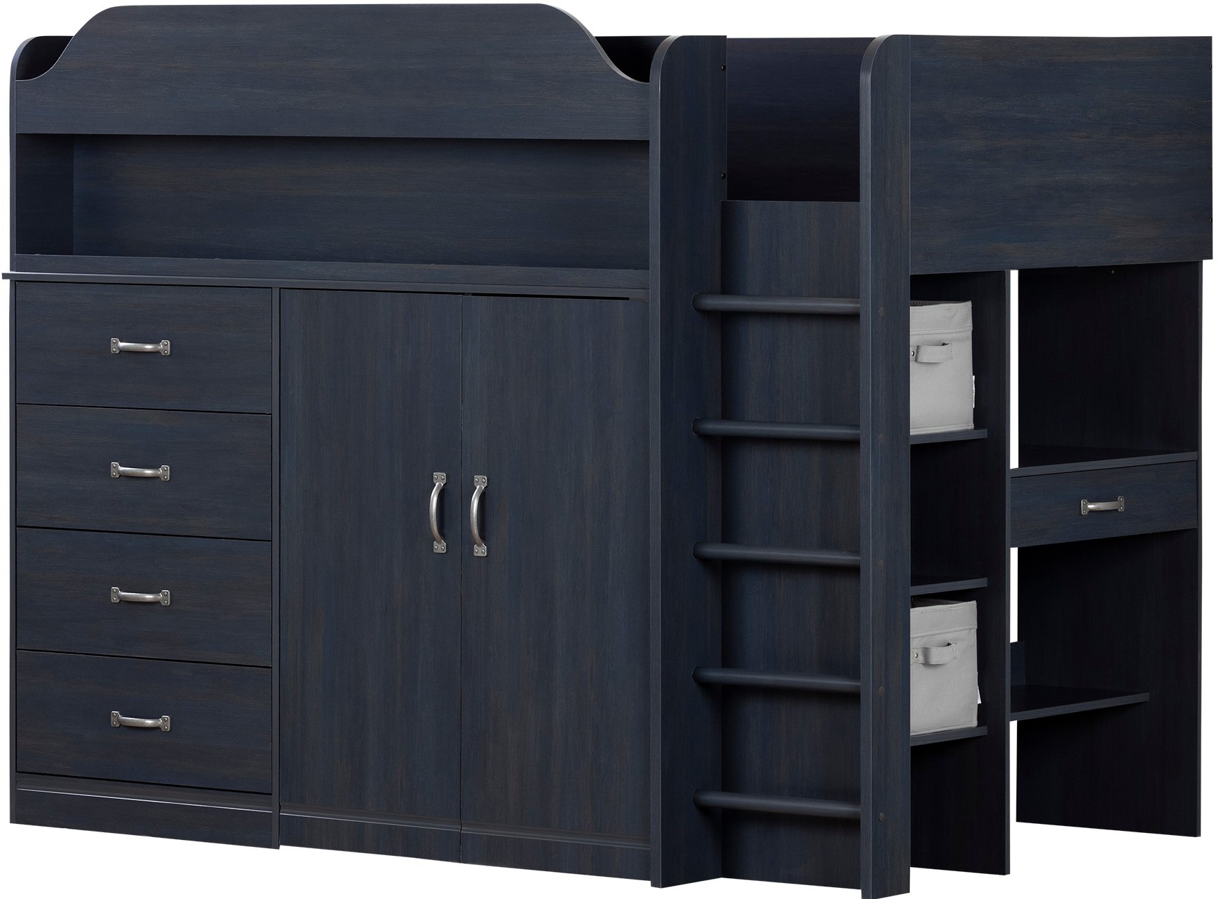 12395 Contemporary Blue Twin Loft Bed - Asten-5