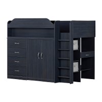 12395 Contemporary Blue Twin Loft Bed - Asten-5