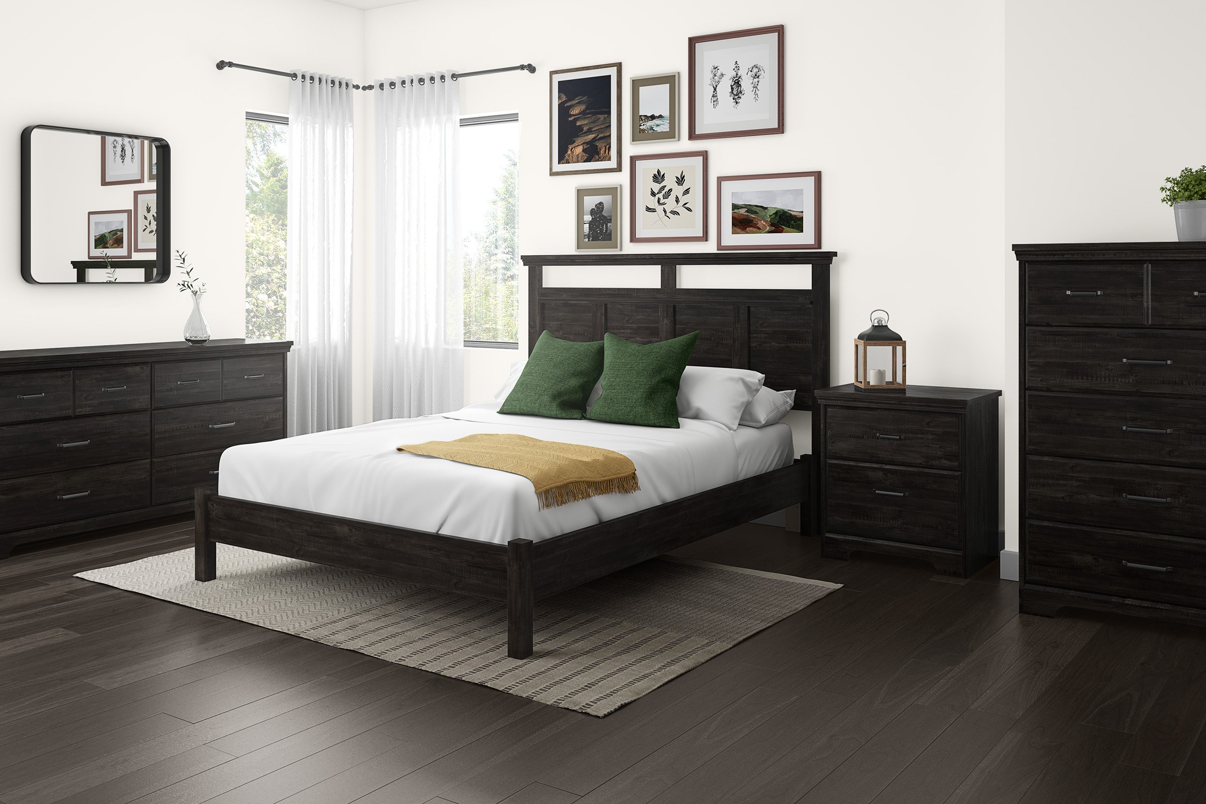 13113 Classic Rubbed Black Nightstand - Versa-3