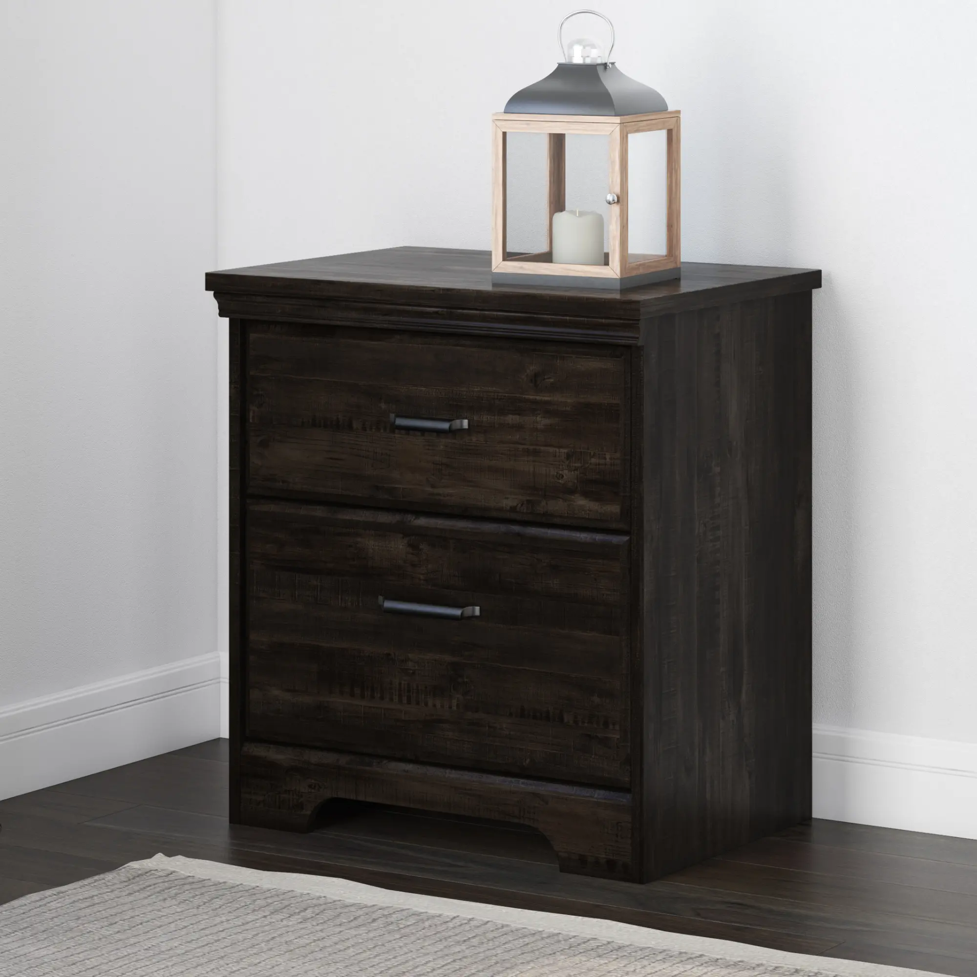 13113 Versa Classic Rubbed Black Nightstand-1