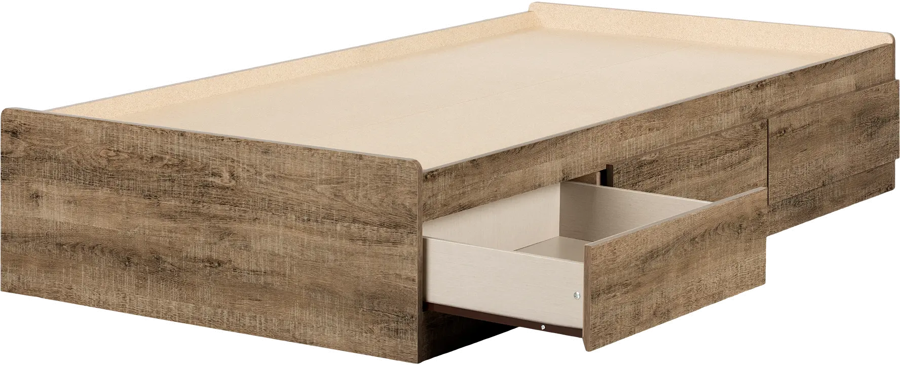 13719 Farmhouse Weathered Oak Twin Mates Storage Bed - Munich-6