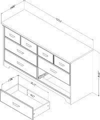 13112 Classic Rubbed Black Dresser - Versa-6