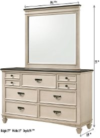 Farmhouse Antique Chalk White Dresser - Sawyer-2