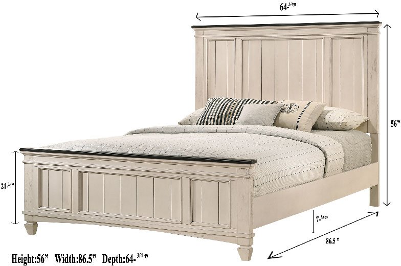 Farmhouse Antique Chalk White Queen Bed - Sawyer-3