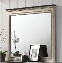 Farmhouse Antique Chalk White Mirror - Sawyer