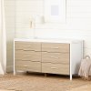 13207 Contemporary Soft Elm & White Dresser - Munich