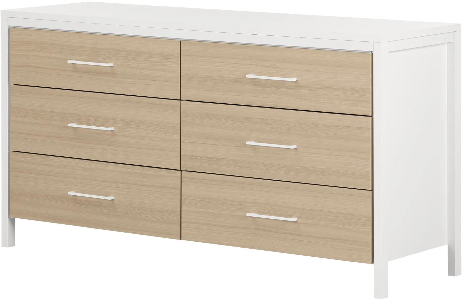 13207 Contemporary Soft Elm & White Dresser - Munich-2
