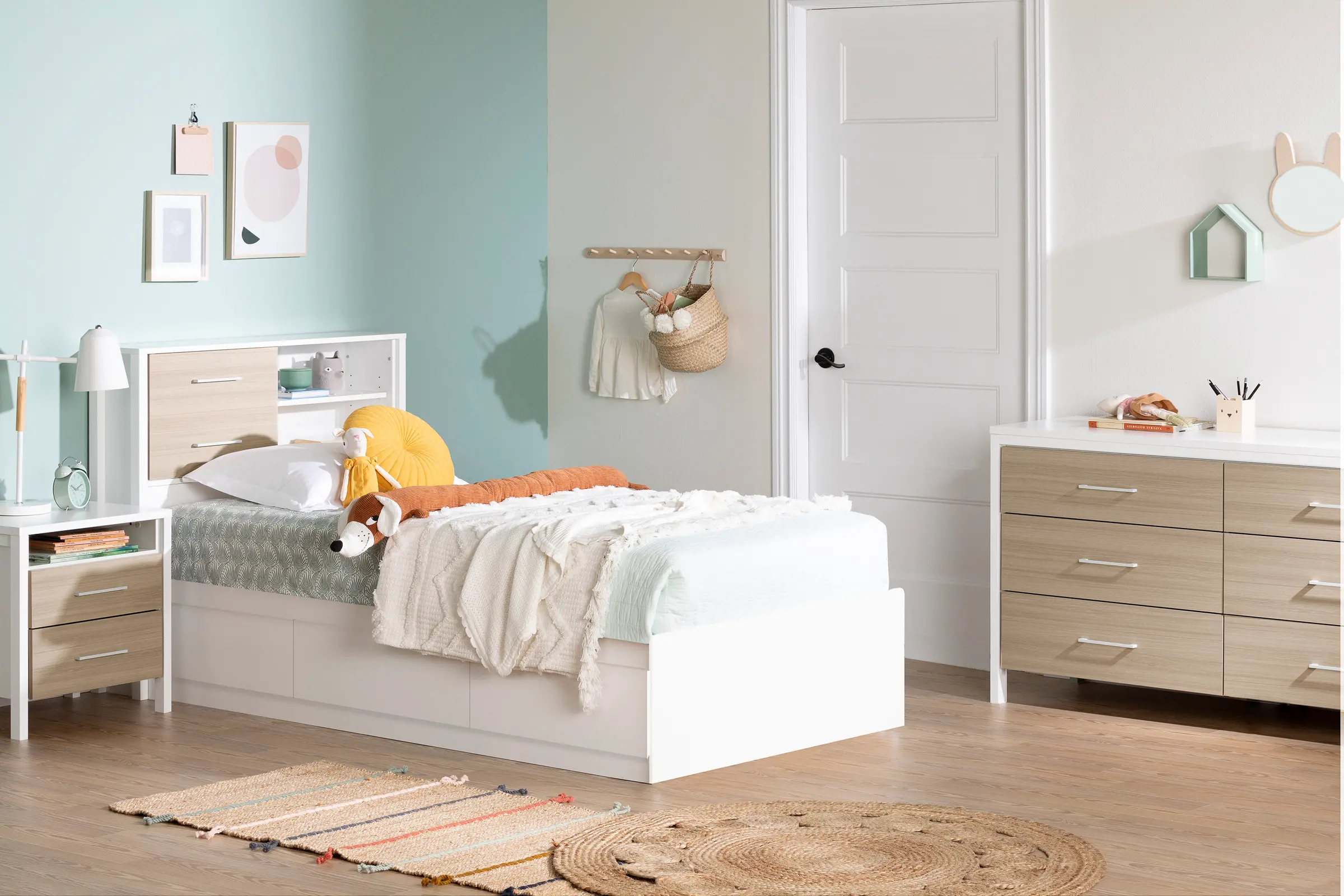 13207 Contemporary Soft Elm & White Dresser - Munich-3