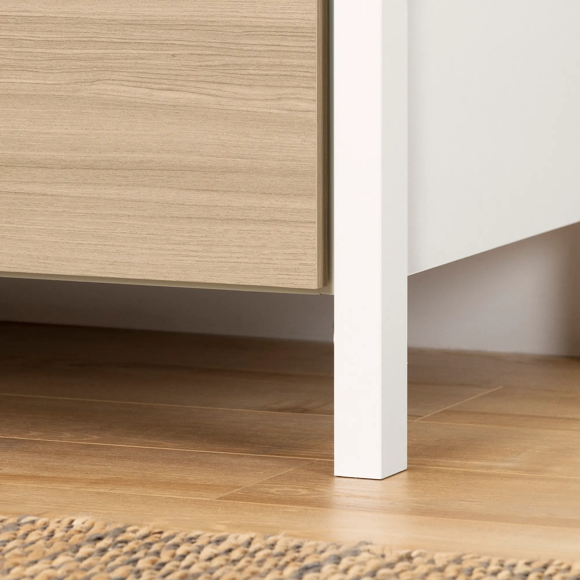 13207 Contemporary Soft Elm & White Dresser - Munich-7