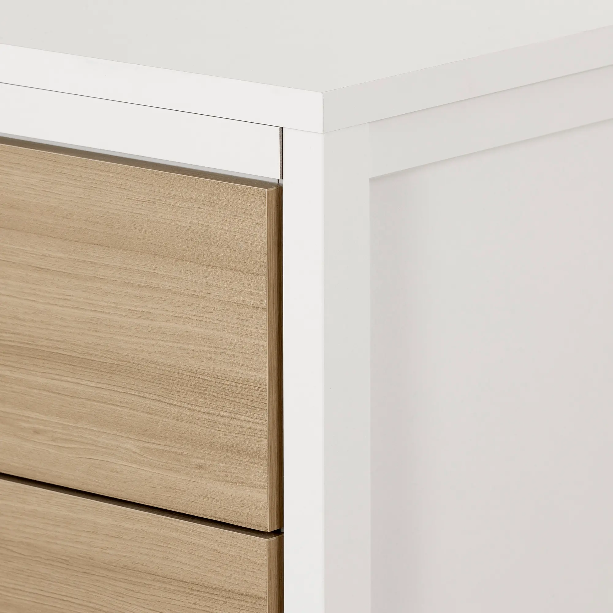 13207 Contemporary Soft Elm & White Dresser - Munich-8