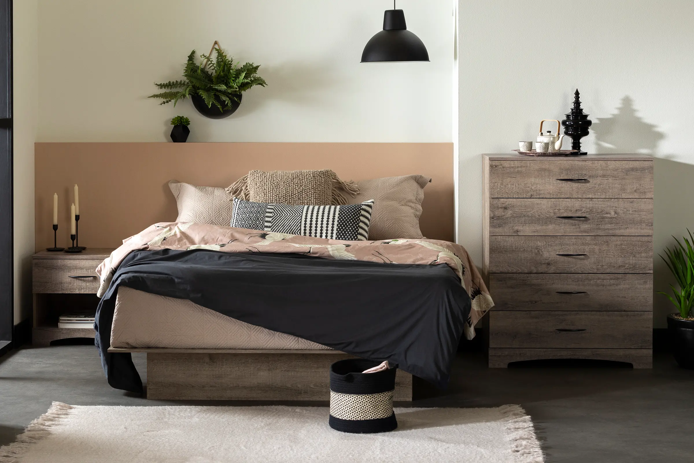 13116 Step One Weathered Oak 1-Drawer Nightstand-3