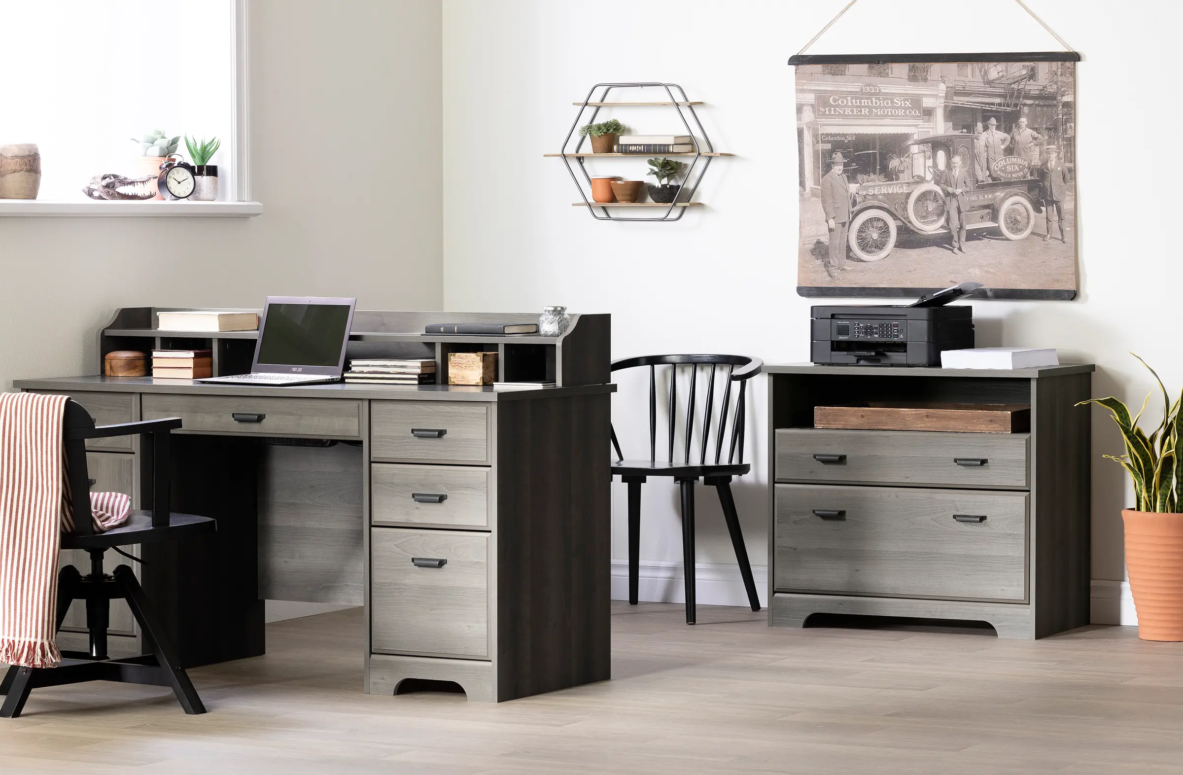 13103 Versa Gray Maple Computer Desk-3