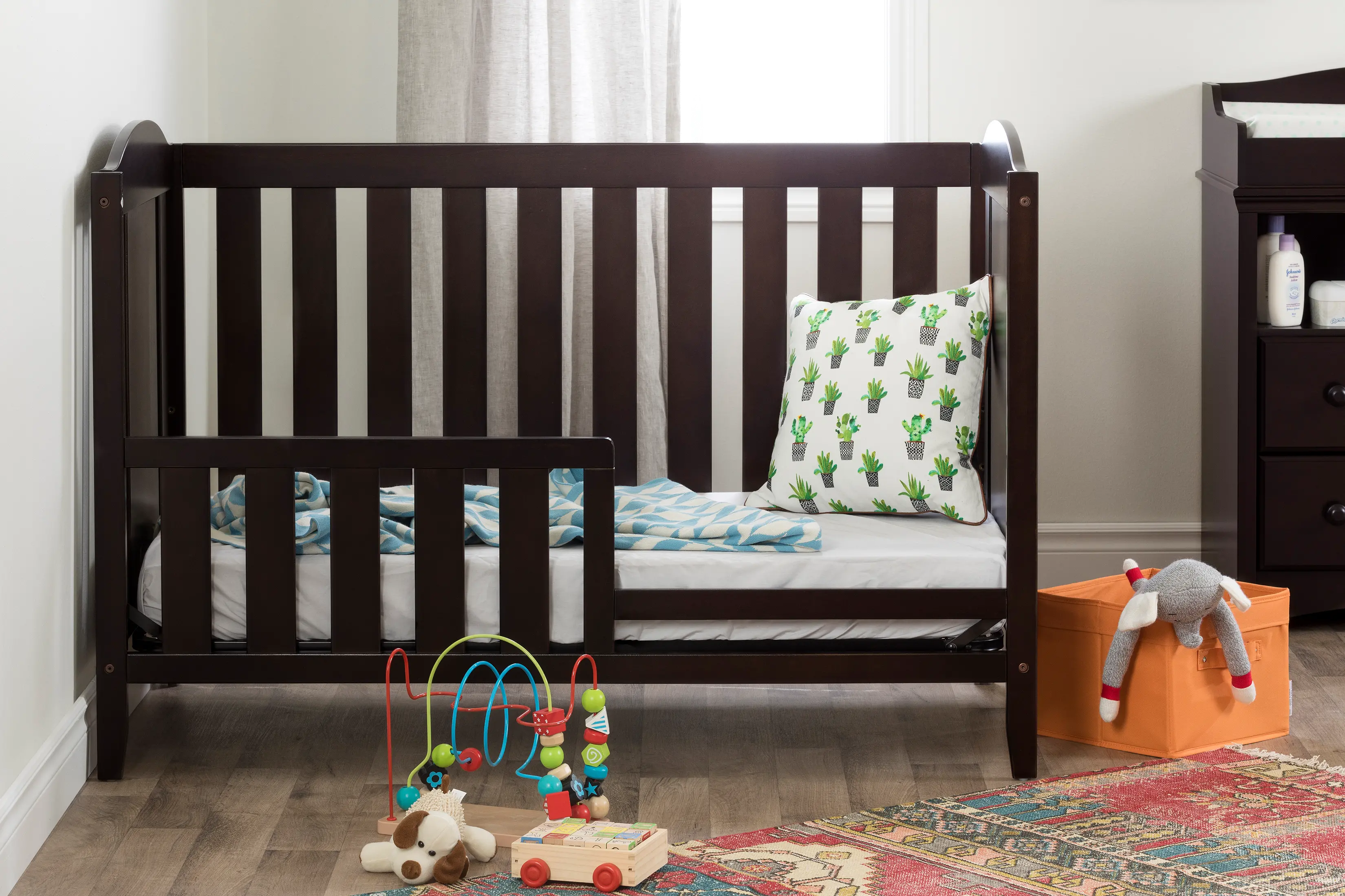 12531 Espresso Brown Toddler Rail for Crib - Angel-3