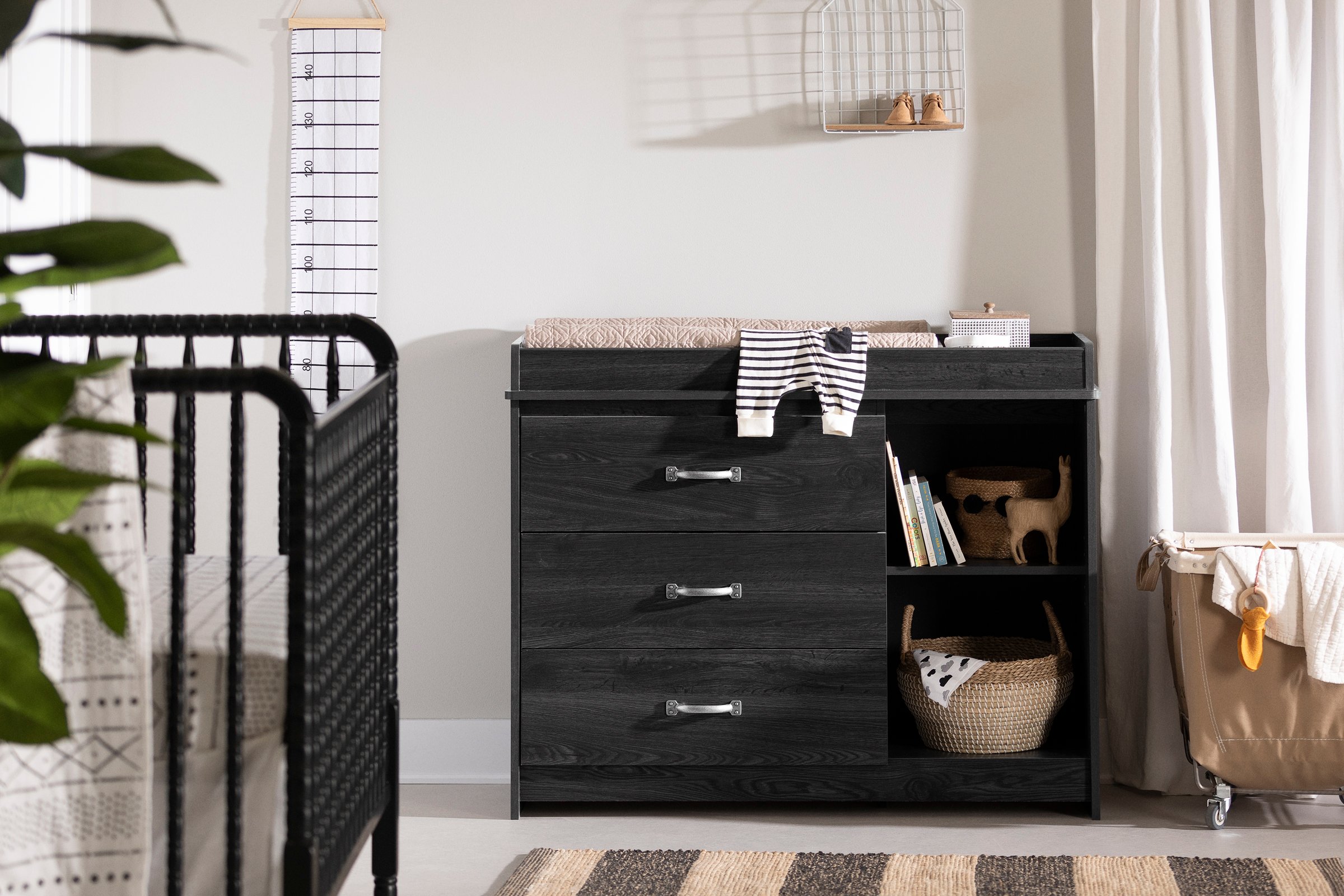 13286 Farmhouse Gray Oak Changing Table - Tassio-4