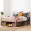 13415 Fall Oak Full Storage Bed with Baskets - South Shore