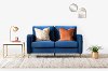 13055 Modern Dark Blue Loveseat - Live-It Cozy
