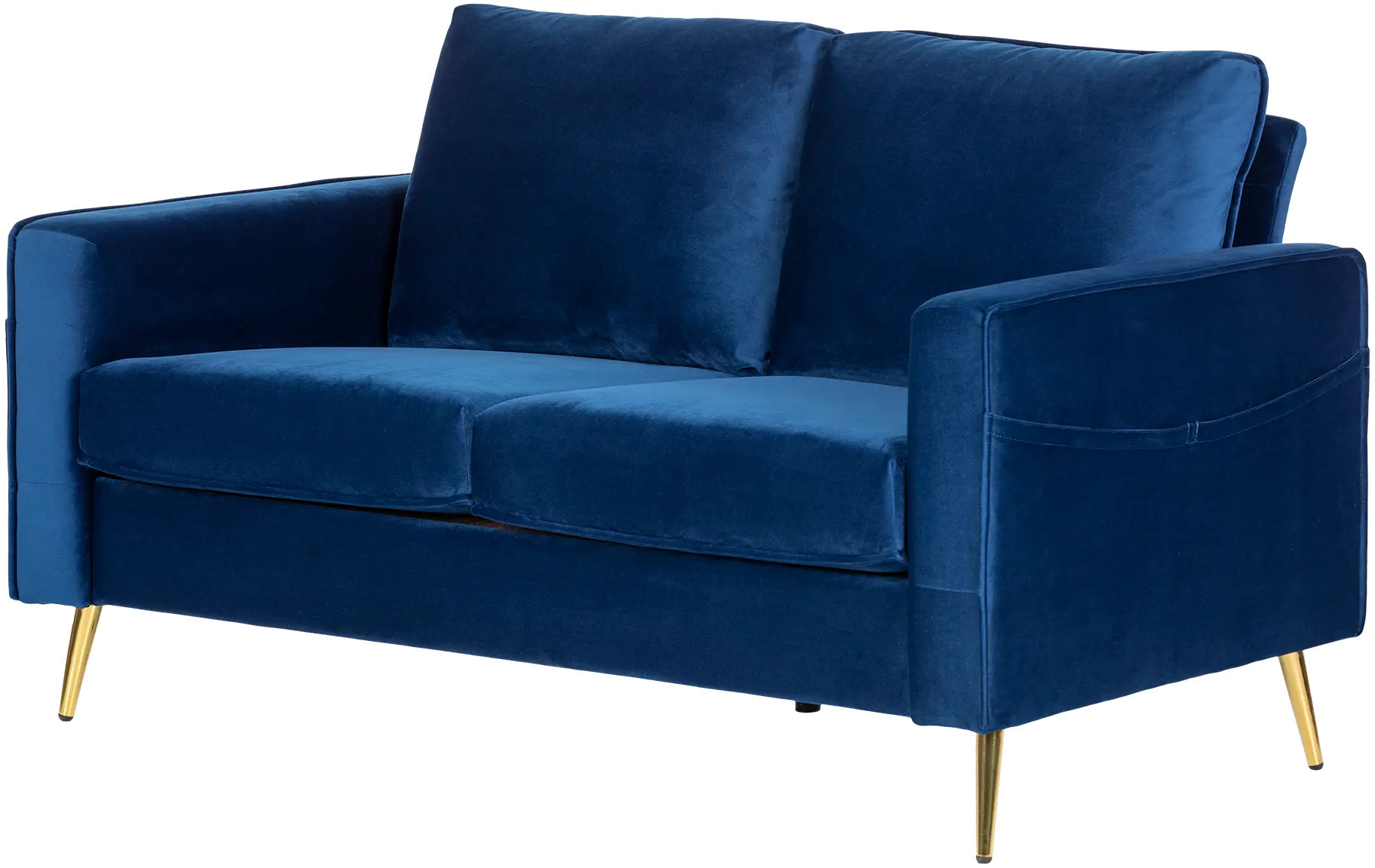 13055 Modern Dark Blue Loveseat - Live-It Cozy-3