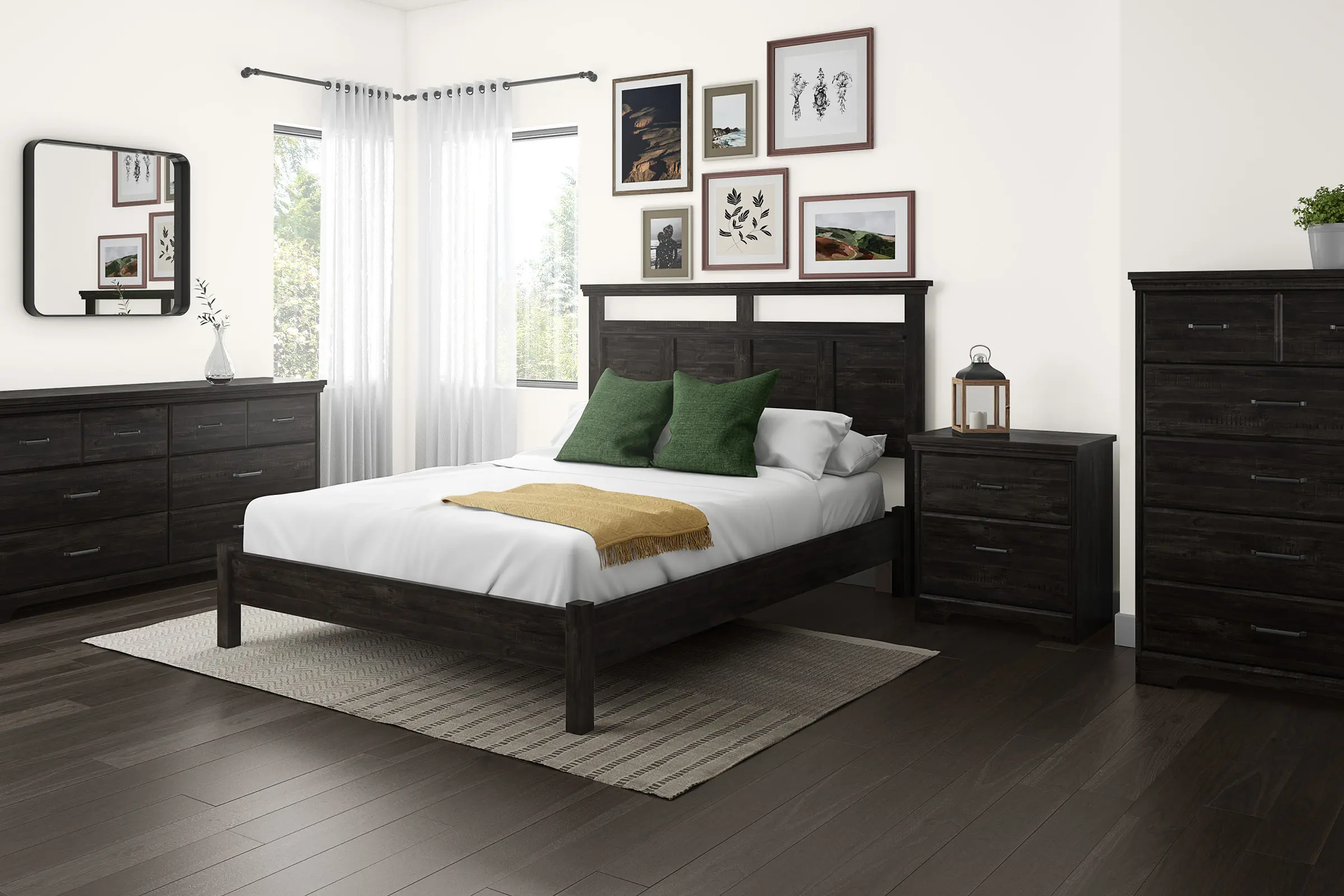 13114 Versa Rubbed Black Full/Queen Headboard-3