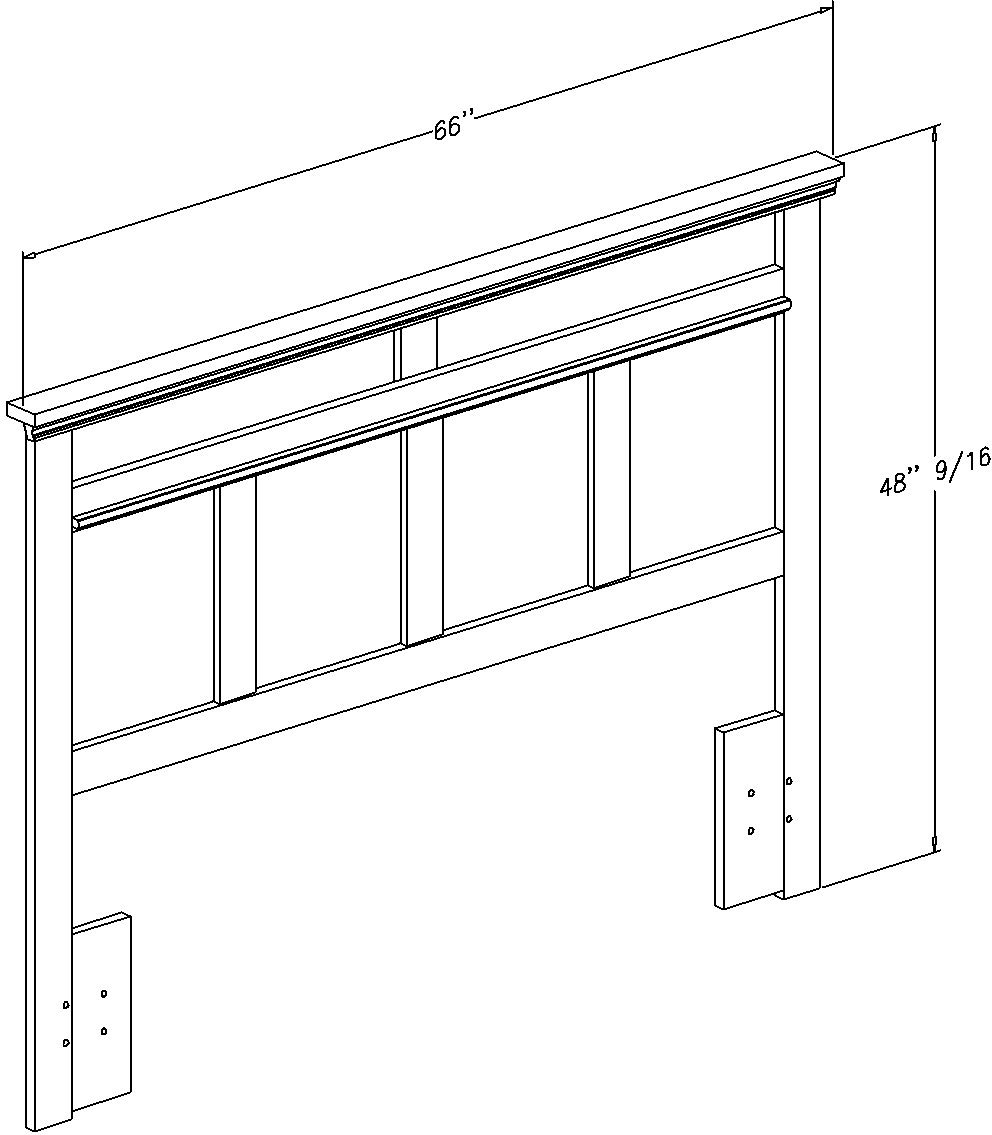 13114 Versa Rubbed Black Headboard-5