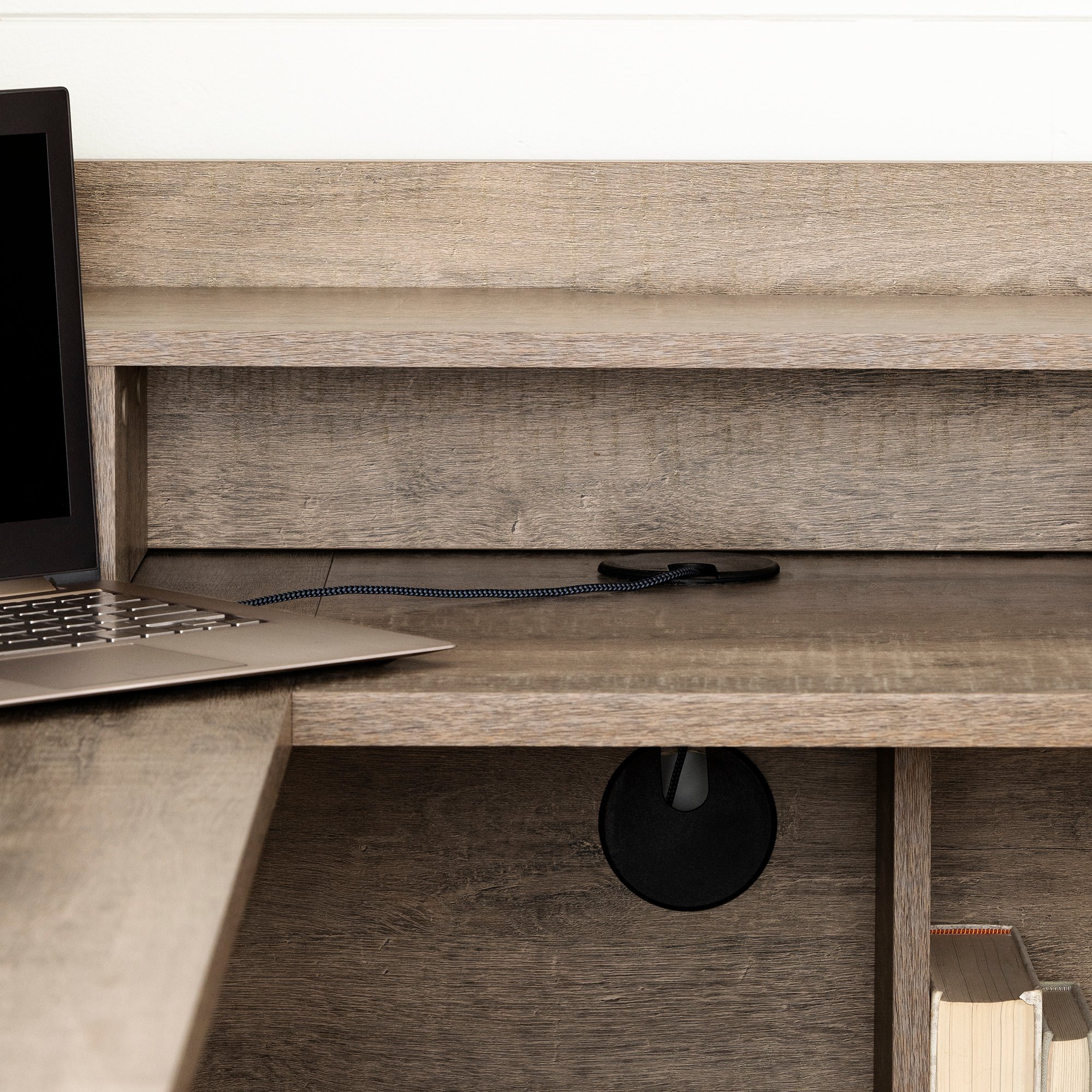 13108 Versa Weathered Oak L-Shaped Desk-2