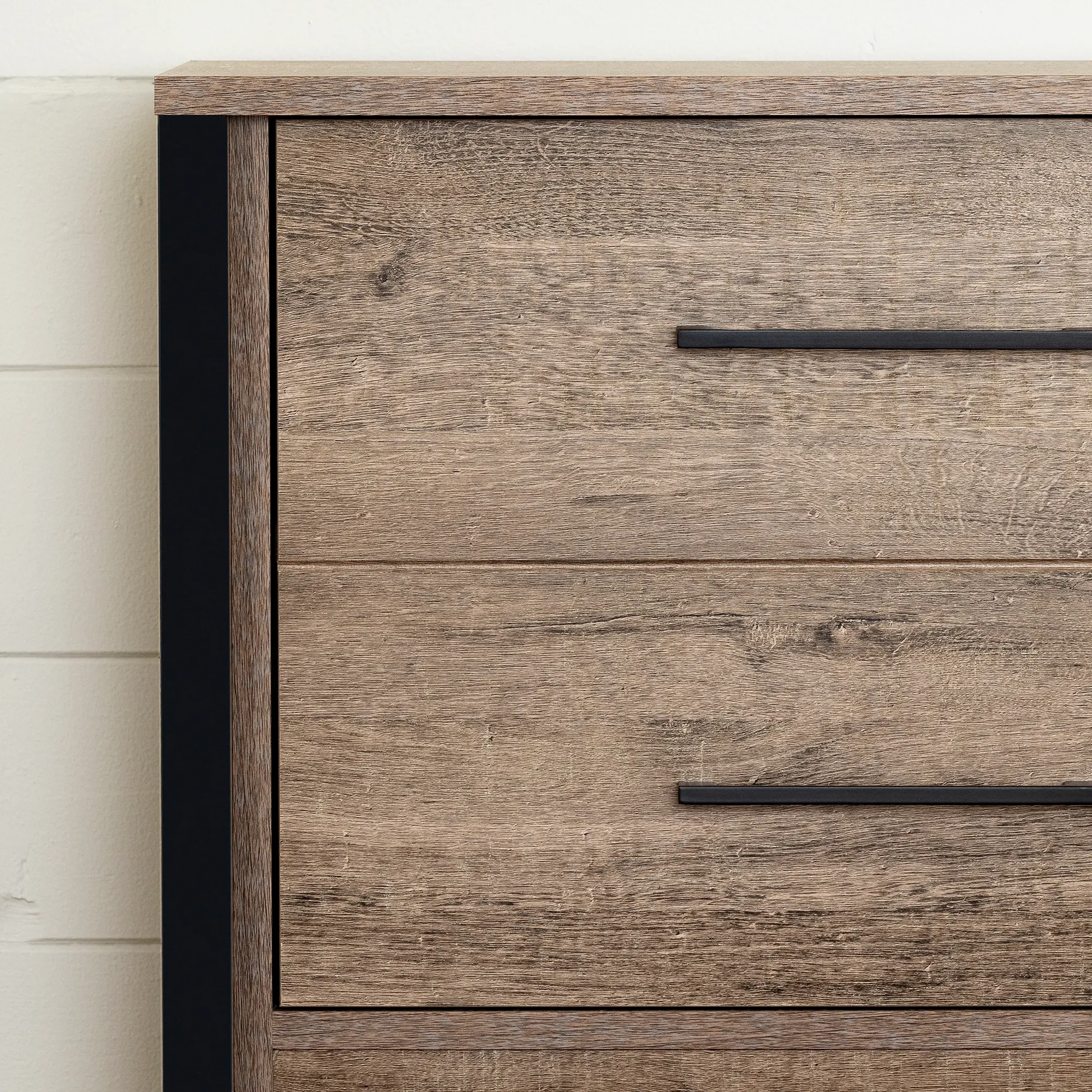 13202 Munich Weathered Oak Bookcase Headboard-3