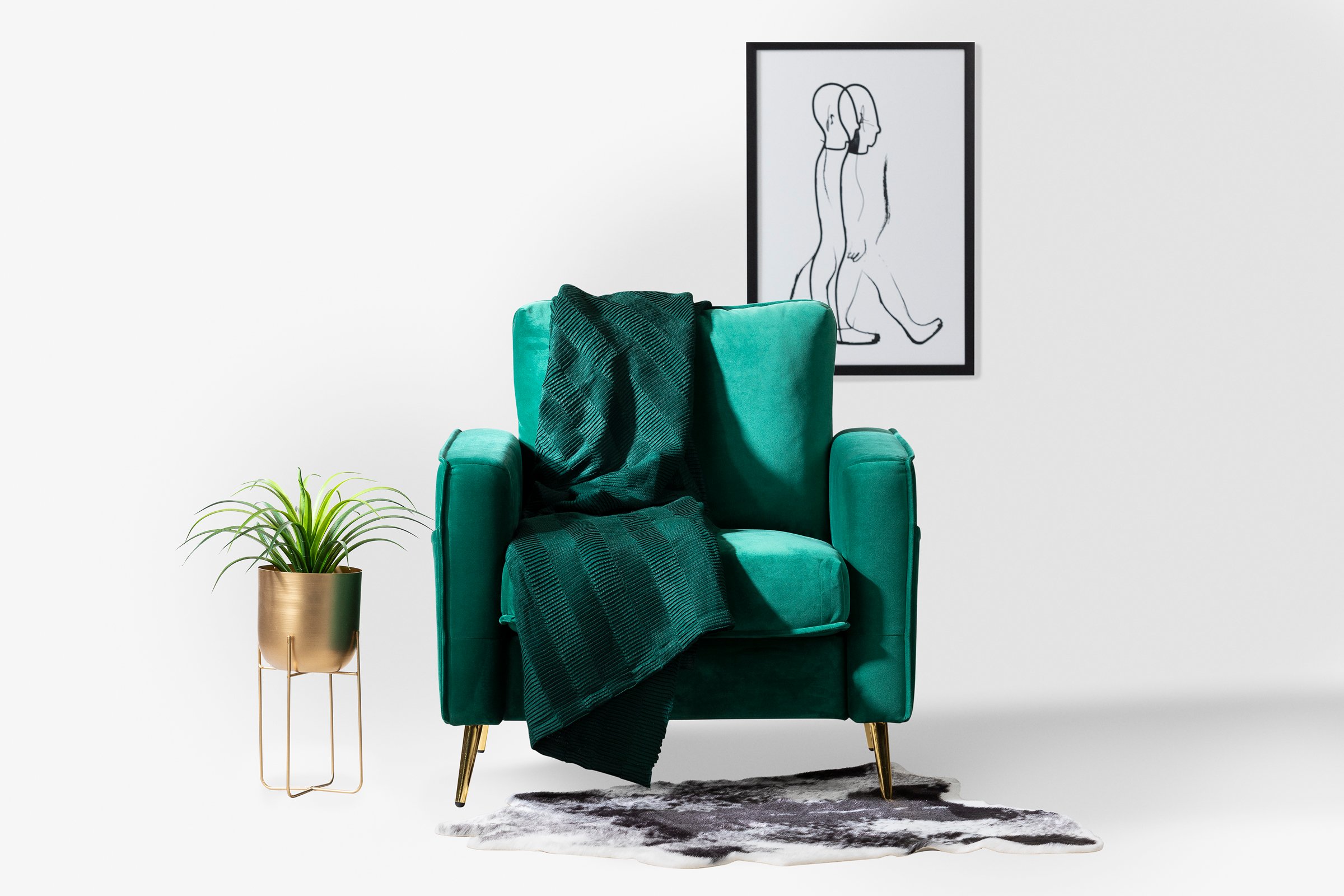 13058 Modern Green Chair - Live-It Cozy-1