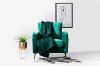 13058 Modern Green Chair - Live-It Cozy