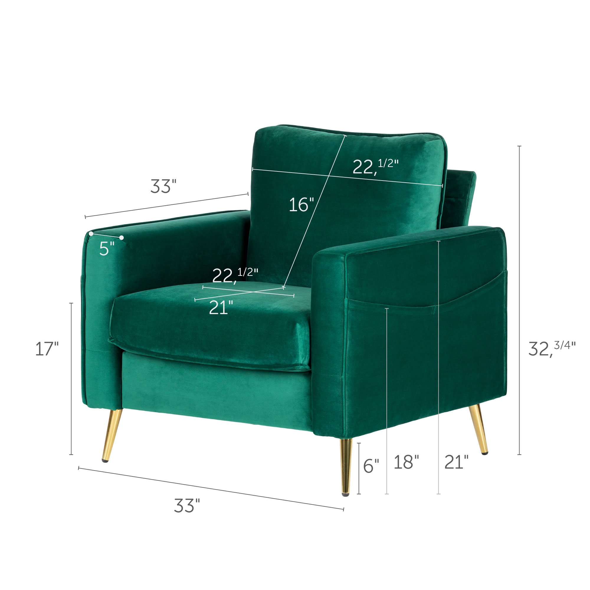 13058 Modern Green Chair - Live-It Cozy-8