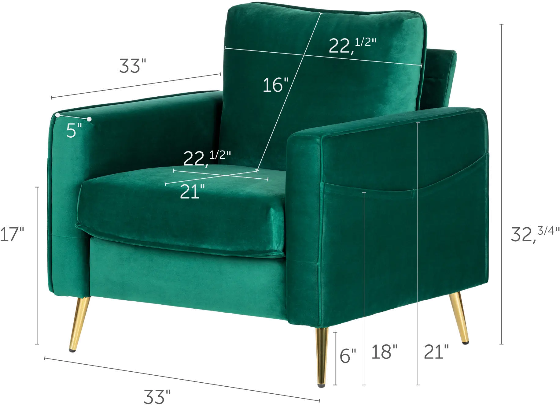 13058 Modern Green Chair - Live-It Cozy-8