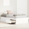13718 Contemporary White Twin Mates Storage Bed - Munich