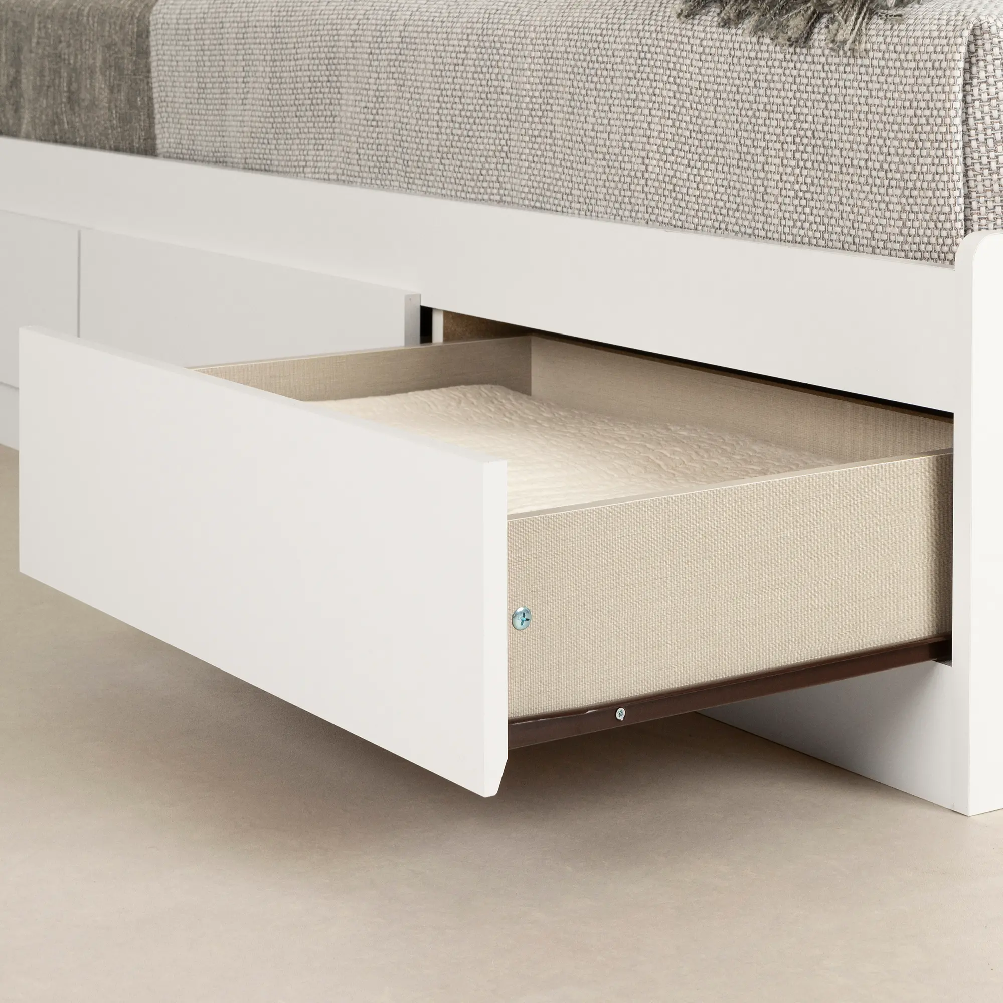 13718 Contemporary White Twin Mates Storage Bed - Munich-3