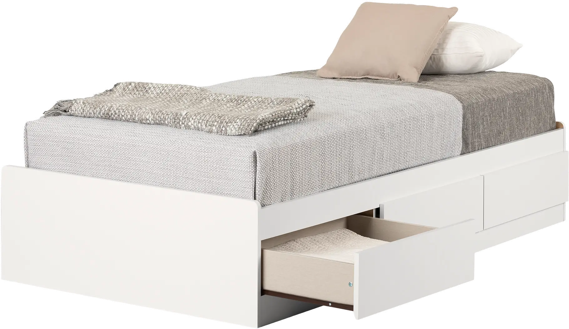 13718 Contemporary White Twin Mates Storage Bed - Munich-6