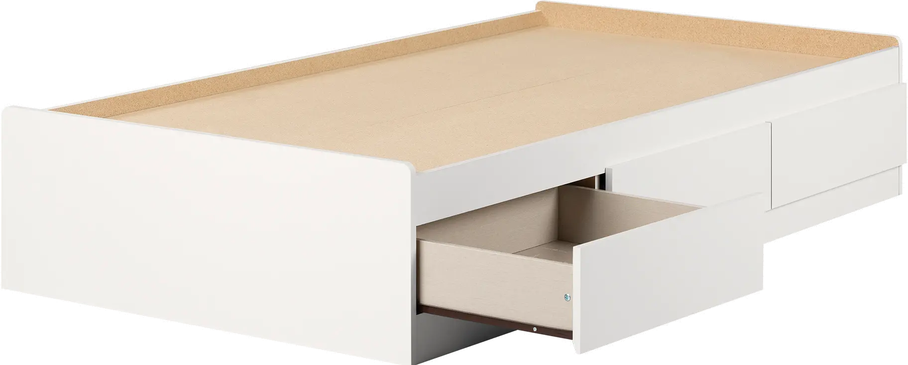 13718 Contemporary White Twin Mates Storage Bed - Munich-7