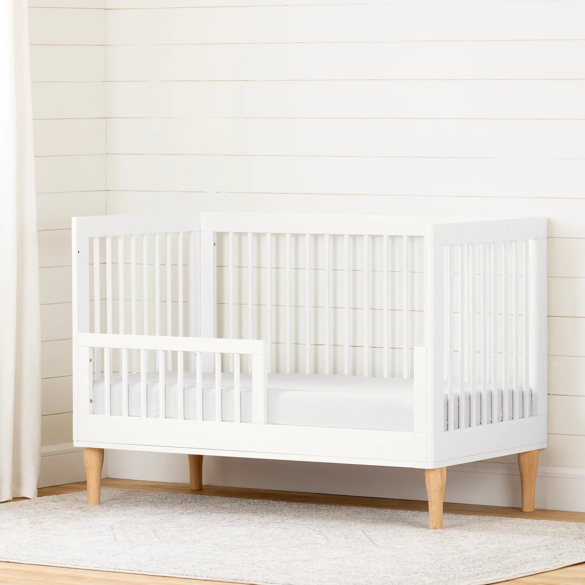 12977 Modern White Toddler Bed Rail - Balka-1