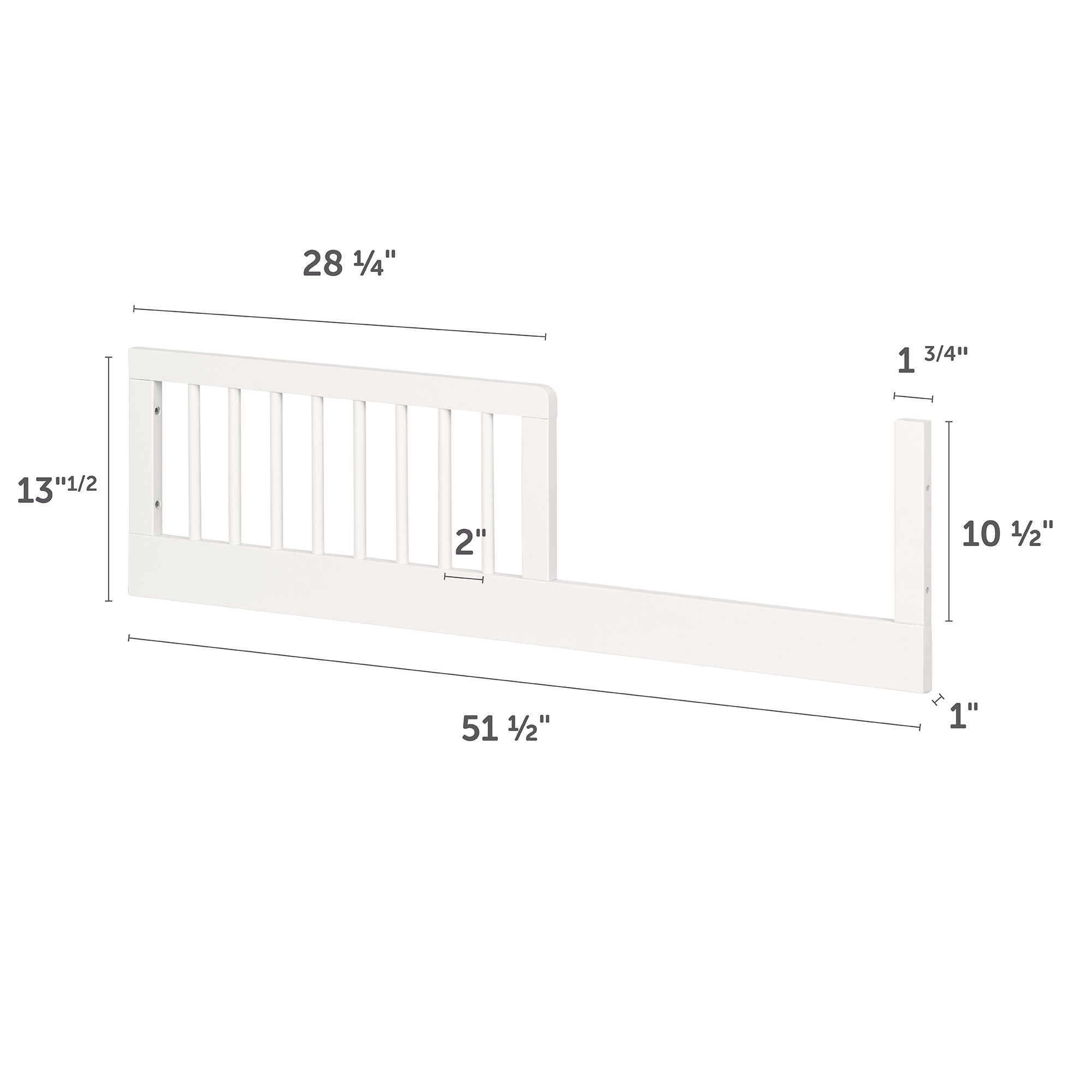 12977 Modern White Toddler Bed Rail - Balka-4