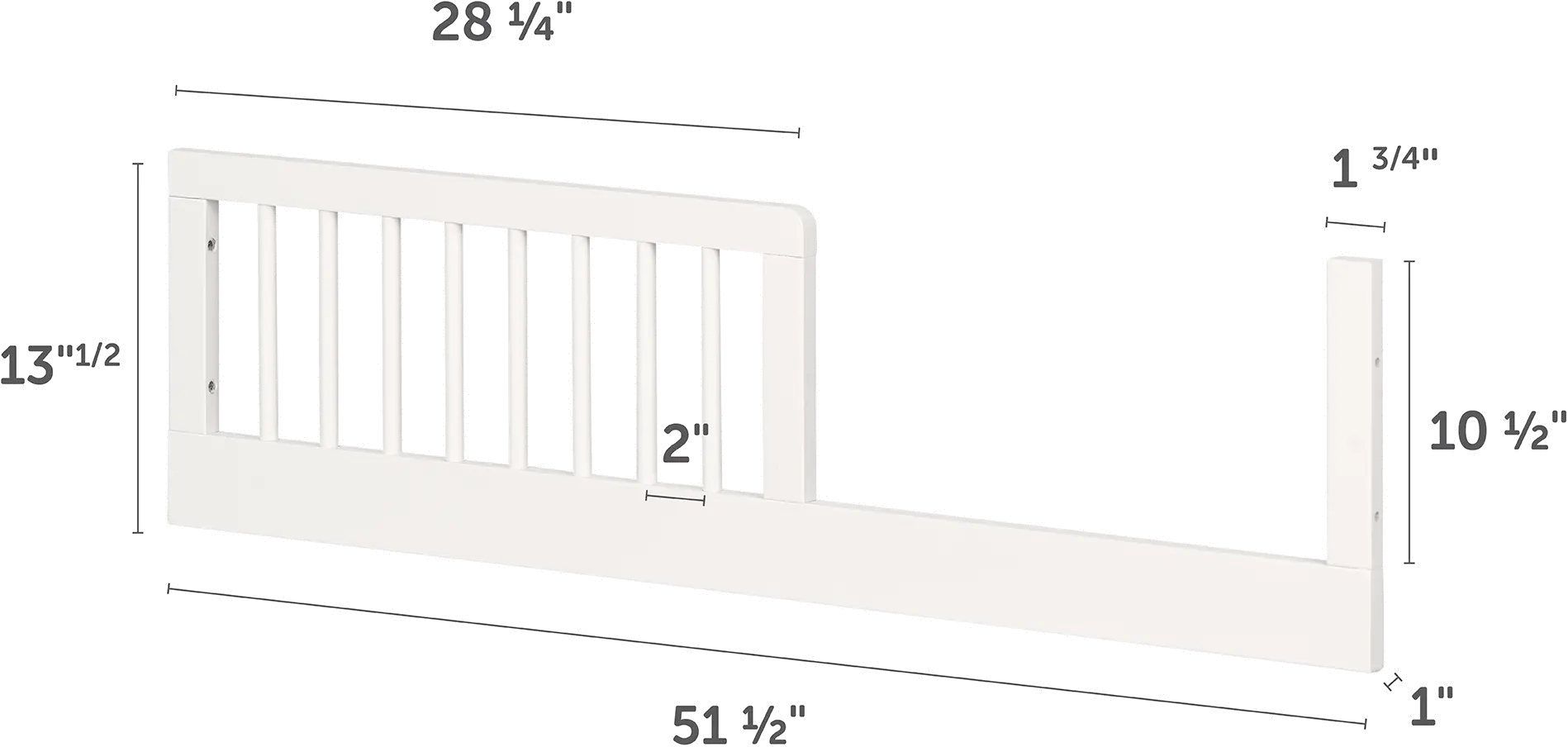 12977 Modern White Toddler Bed Rail - Balka-4