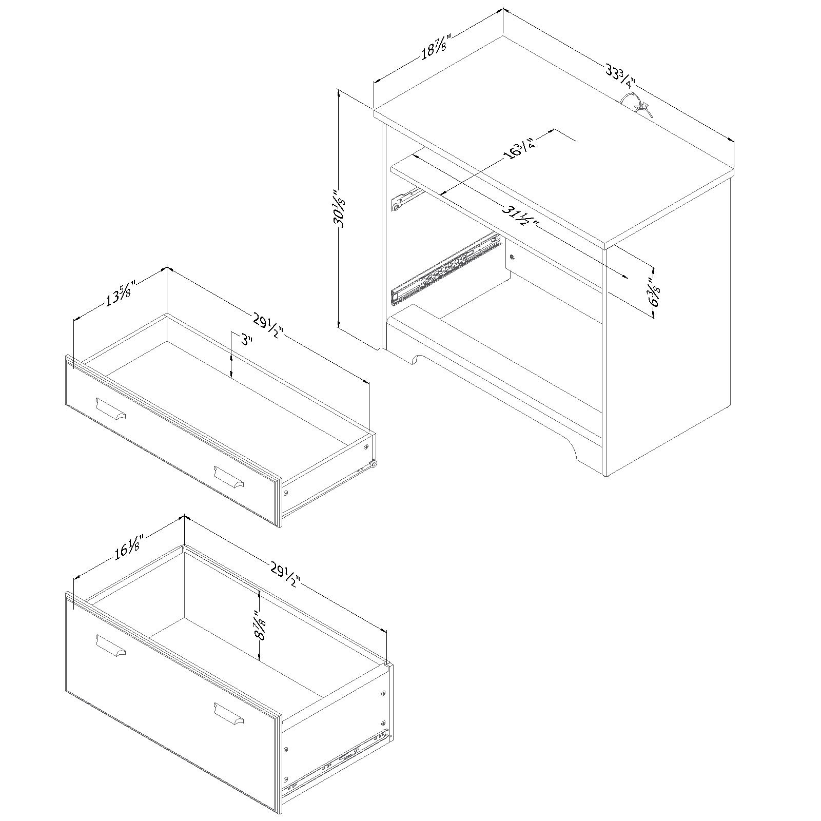 13101 Gray Maple 2-Drawer File Cabinet - Versa-8