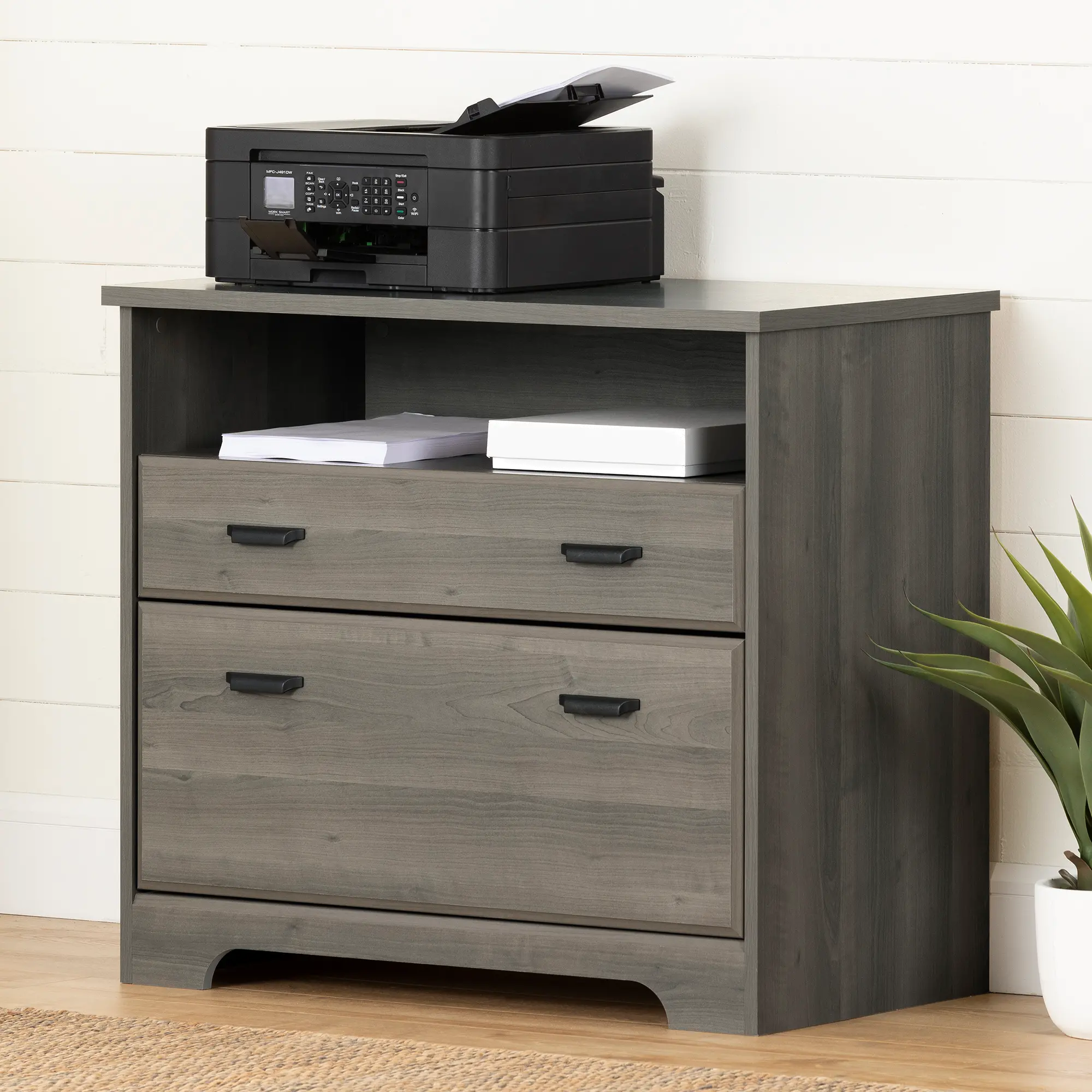 13101 Versa Gray Maple 2-Drawer File Cabinet-1