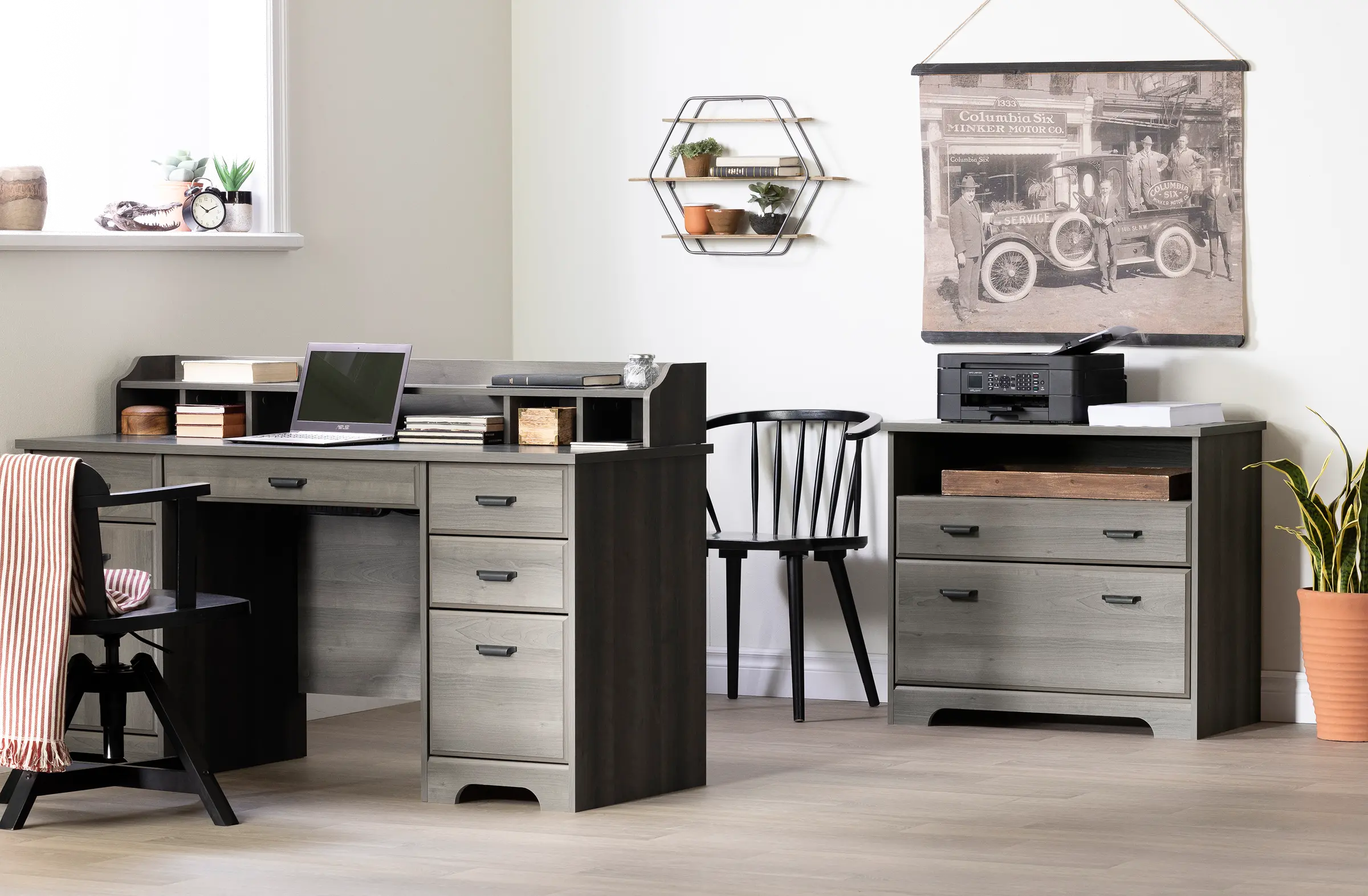 13101 Versa Gray Maple 2-Drawer File Cabinet-4