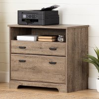 13102 Versa Weathered Oak 2-Drawer File Cabinet