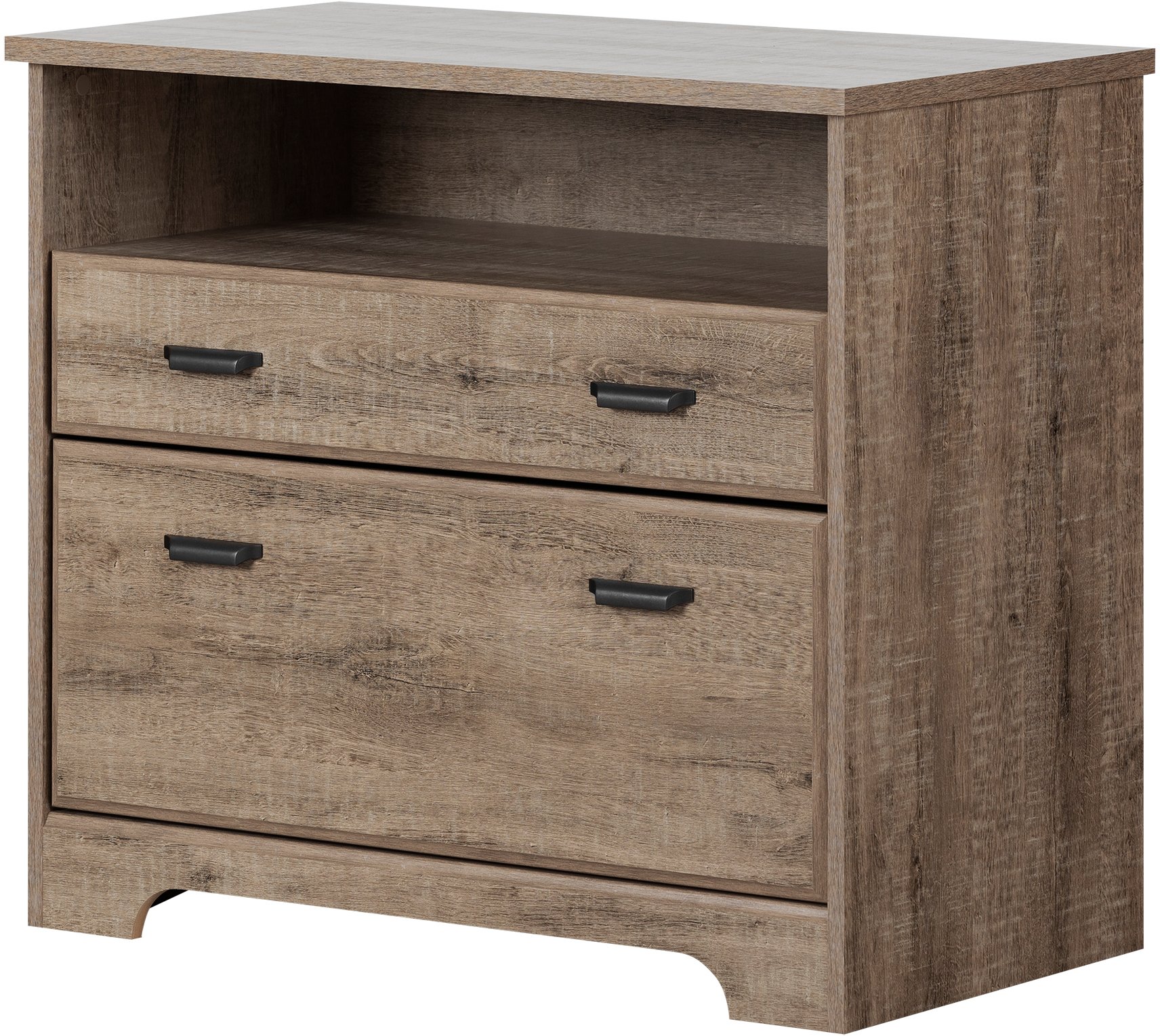 13102 Versa Weathered Oak 2-Drawer File Cabinet-5